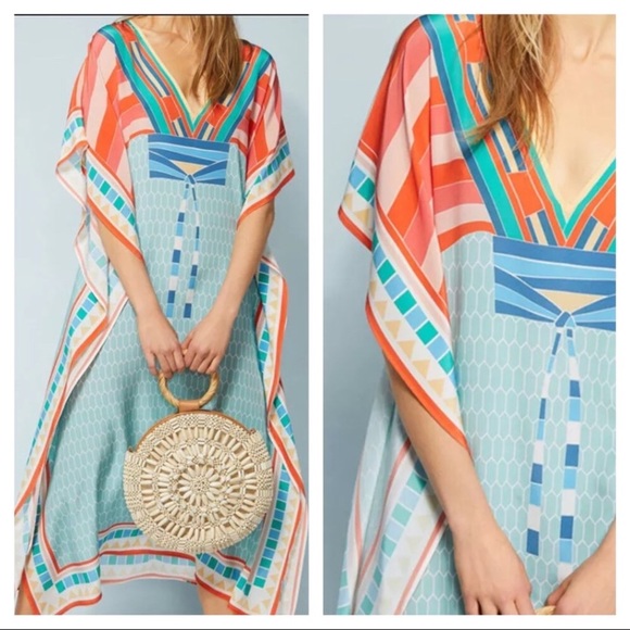 Anthropologie Dresses & Skirts - New! Anthropologie Geometric Caftan Maxi Dress
